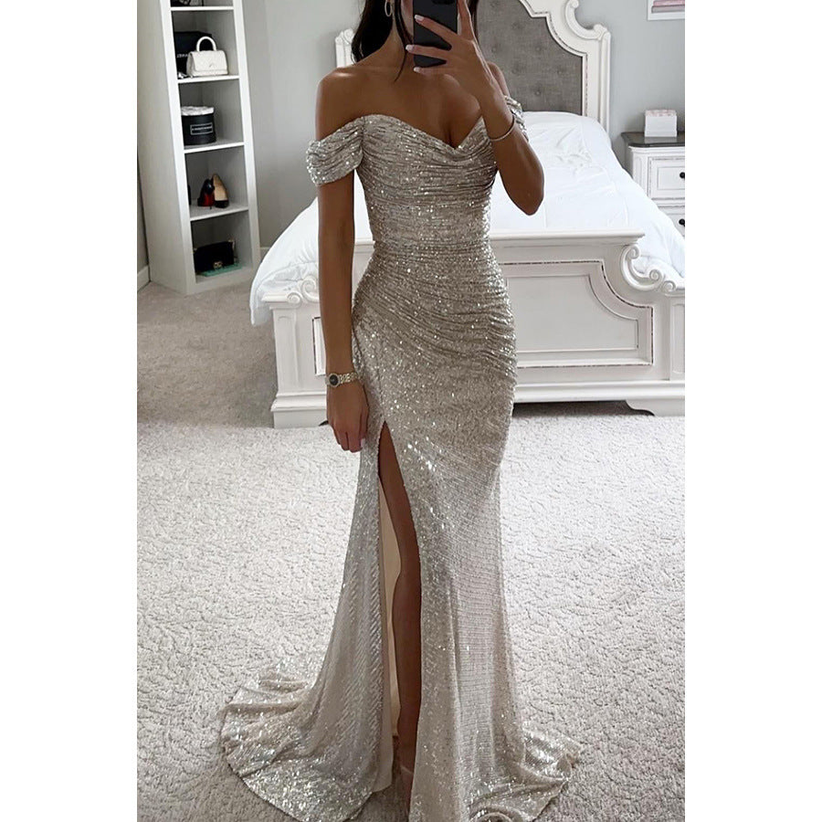 Sequin off shoulder Dress