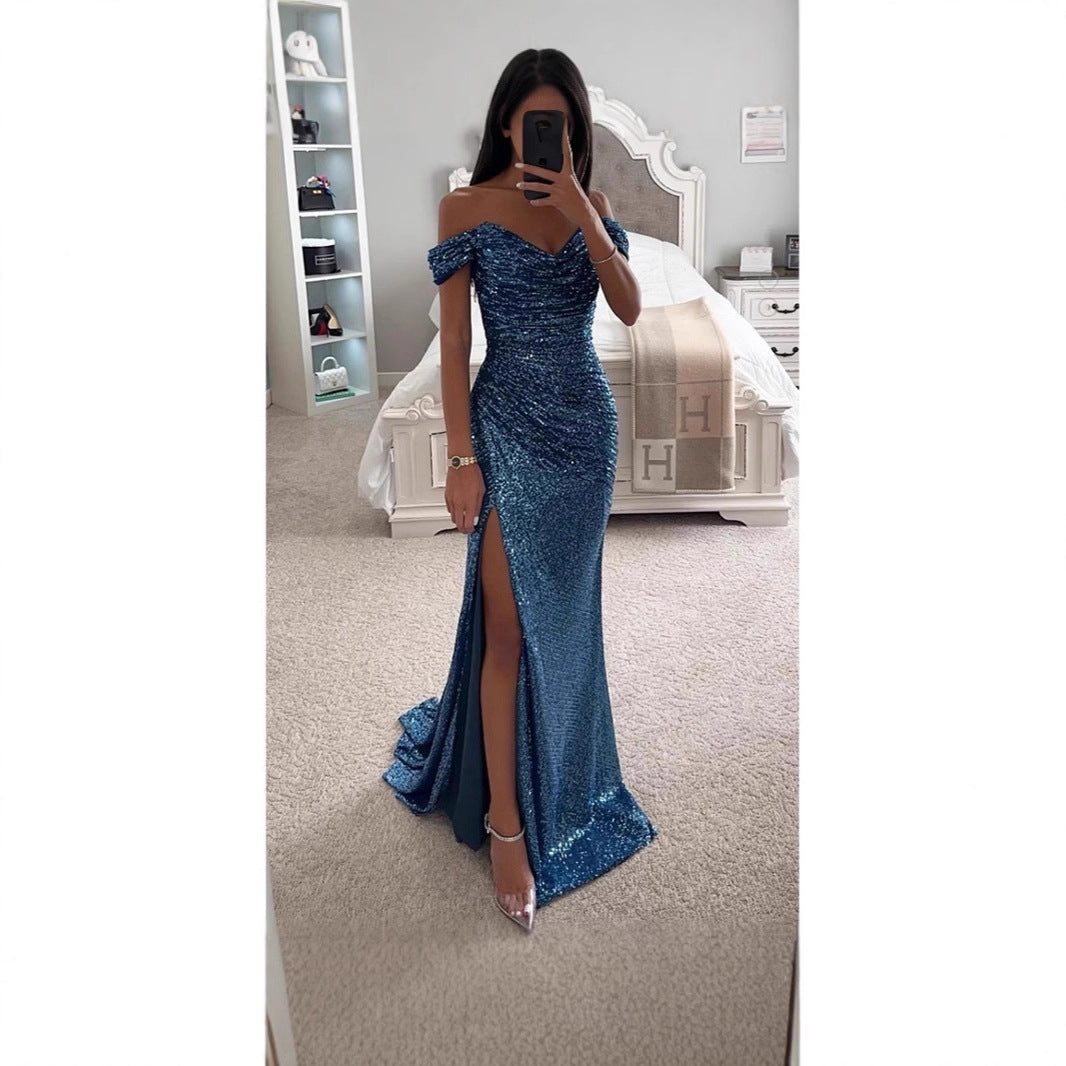 Sequin off shoulder Dress