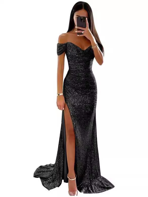 Sequin off shoulder Dress