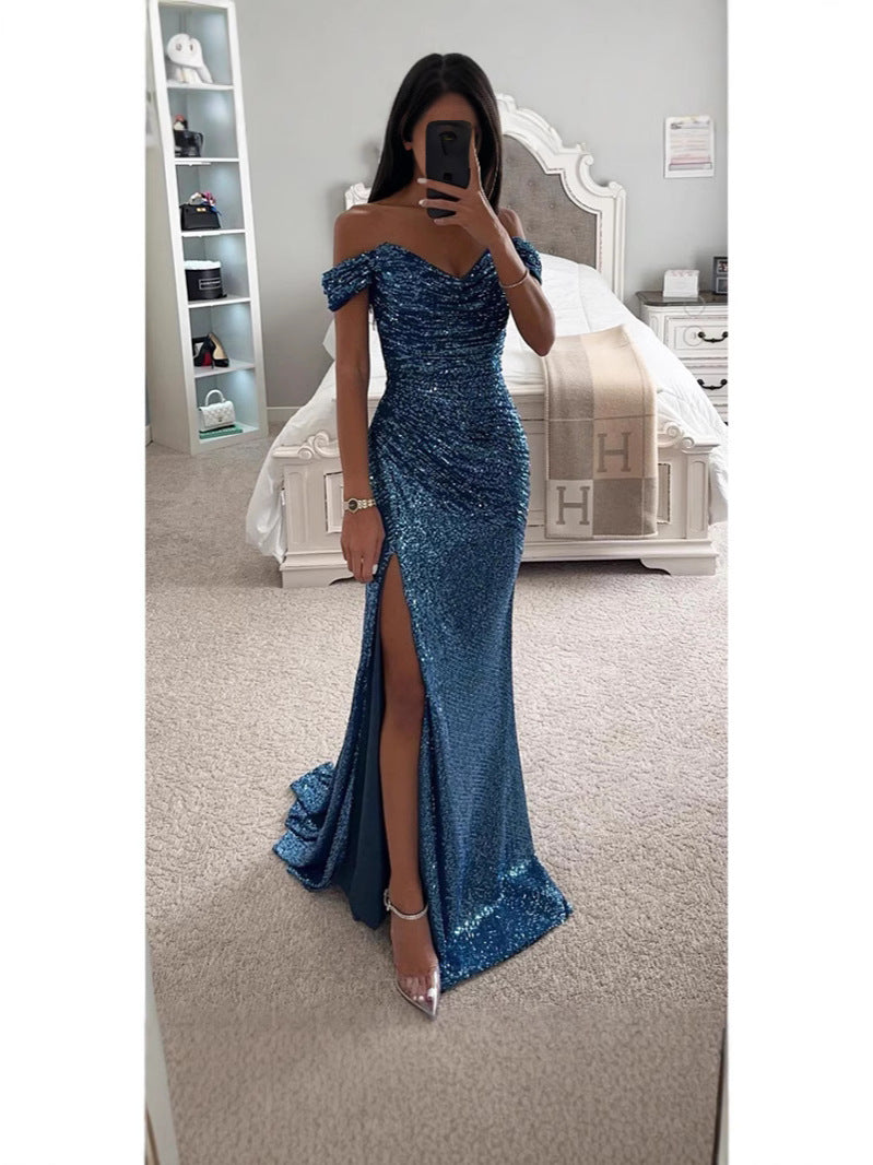 Sequin off shoulder Dress