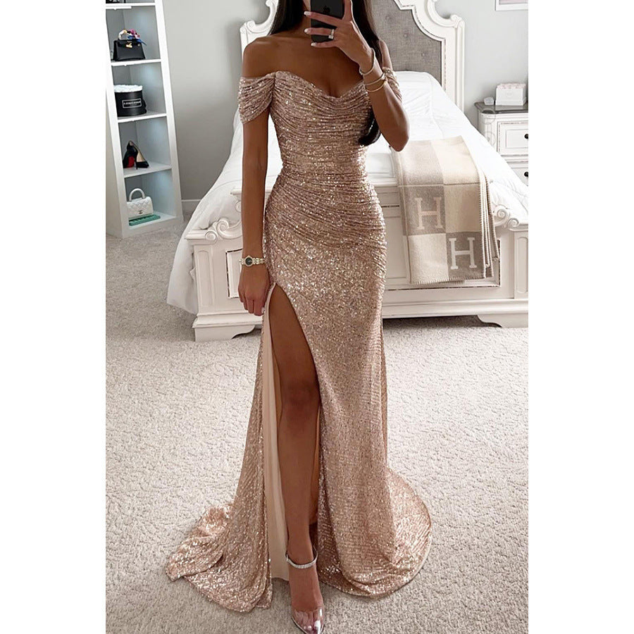 Sequin off shoulder Dress
