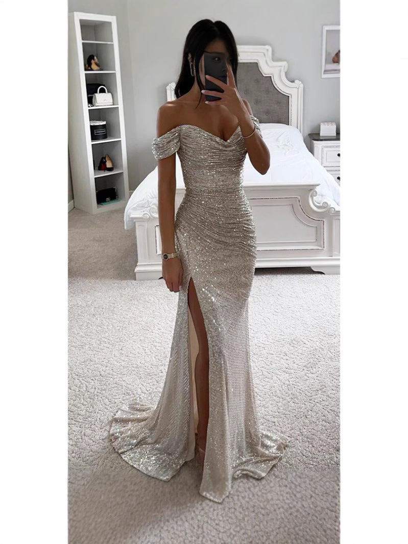 Sequin off shoulder Dress