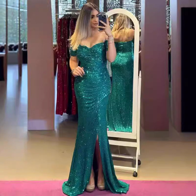 Sequin off shoulder Dress