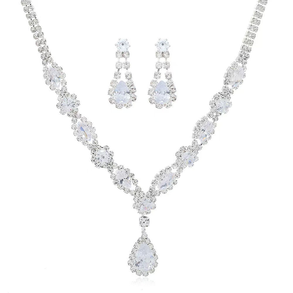 Necklace and earrings jewelry set