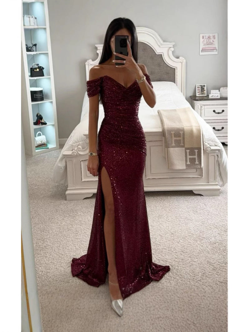 Sequin off shoulder Dress