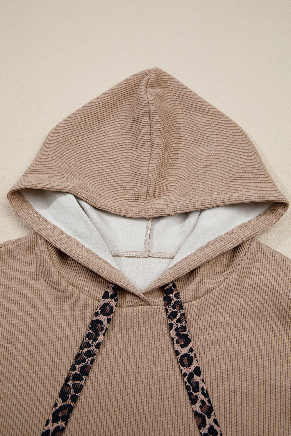 Elodie Textured Drawstring Baggy Hoodie